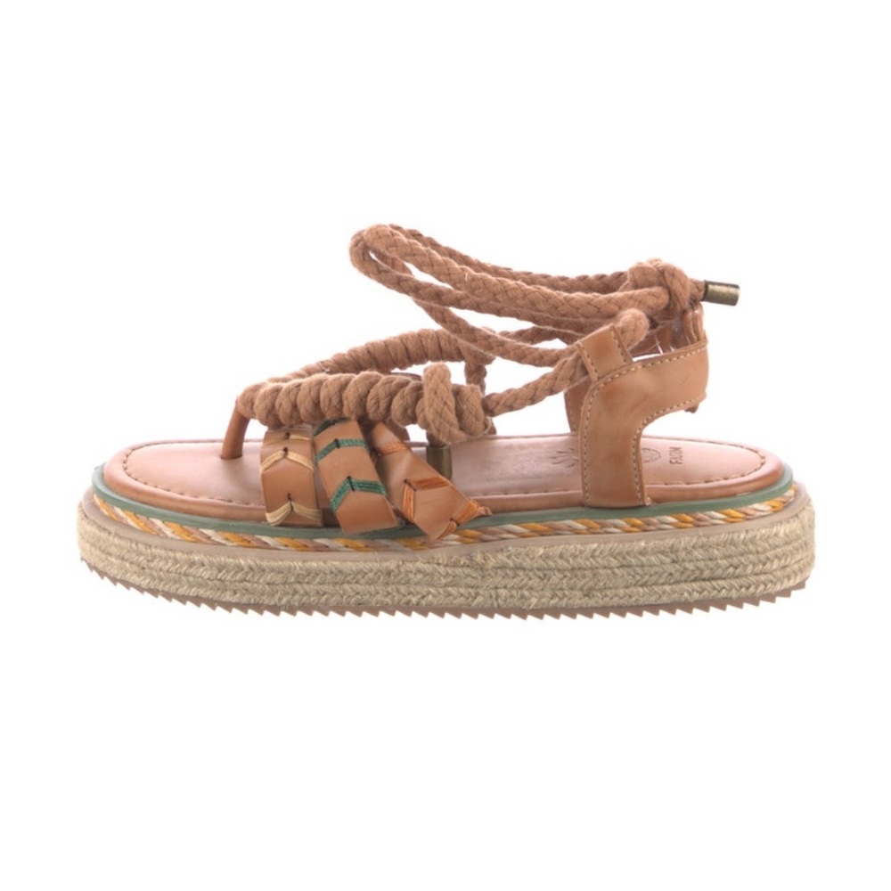 Farm Rio Gladiator Espadrille Lace Up Sandals